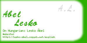 abel lesko business card