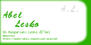 abel lesko business card